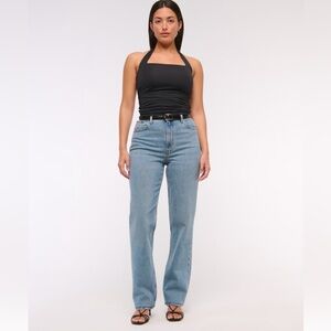 NWT Abercrombie 90s Straight Curve Love Jeans, medium wash